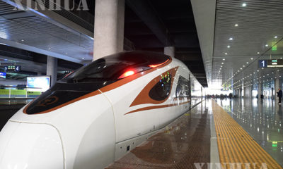 ဟဲဖေတောင်ပိုင်းဘူတာမှ အန်းချင့်သို့ ပြေးဆွဲသည့် G8311ကျည်ဆန်ရထားကြီးအား ဒီဇင်ဘာ ၂၂ ရက်က တွေ့ရစဉ်(ဆင်ဟွာ)