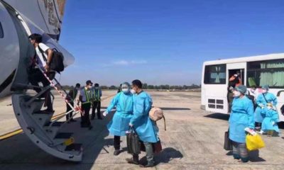 ယနေ့စတင်ပြေးဆွဲသည့် ခရီးစဉ်မြင်ကွင်းများအားတွေ့ရစဉ် (Myanmar National Airlines)