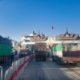 မြန်မာ-တရုတ် နှစ်နိုင်ငံ မူဆယ် နယ်စပ်ဂိတ်တွင် သွားလာနေသော ကုန်တင်ကားများကို တွေ့ရစဉ် (ဓာတ်ပုံ - IPRD)