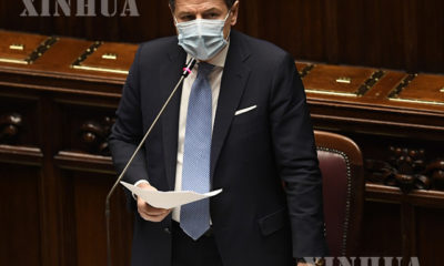 အီတလီနိုင်ငံ ရောမမြို့၌ ဇန်နဝါရီ ၁၈ ရက်က ကျင်းပသည့် အောက်လွှတ်တော်အစည်းအဝေးတွင် ဝန်ကြီးချုပ် Giuseppe Conteအား တွေ့ရစဉ်(ဆင်ဟွာ)