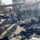 အီရတ်နိုင်ငံ ဘဂ္ဂဒက်မြို့တော်တွင် အသေခံဗုံးခွဲမှုများကြောင့် ဈေးအတွင်း ပျက်ဆီးနေမှုများကို ဇန်နဝါရီ ၂၁ ရက်က တွေ့ရစဉ် (ဆင်ဟွာ)