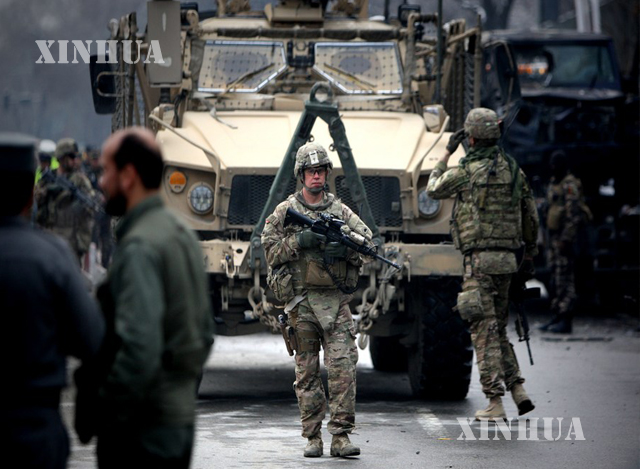 အာဖဂန်နစ္စတန်နိုင်ငံ ကဘူးလ်မြို့ရှိ အမေရိကန် လုံခြုံရေးတပ်ဖွဲ့ဝင်များကို တွေ့ရစဉ် (ဆင်ဟွာ)